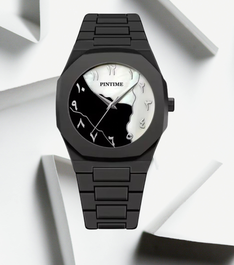 Fashion Casual Unisex Ultra-Thin Dial Arabic Numeral WHITE AND BLACK edition