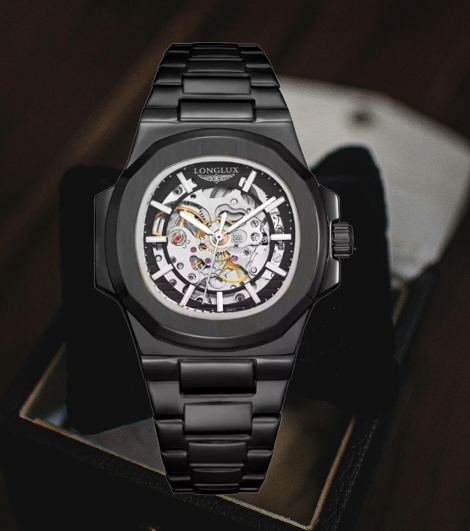 Fashion Casual Unisex Ultra-Thin Dial Arabic Numeral Carbon  Black business